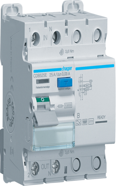 Hager CDB525E Residual-Current Device, 800A