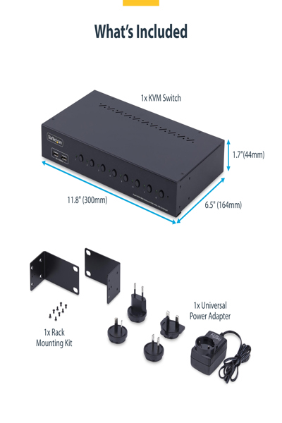 StarTech.com 8-Port HDMI KVM Switch 1U Rack Mount - R8AH202-KVM-SWITCH