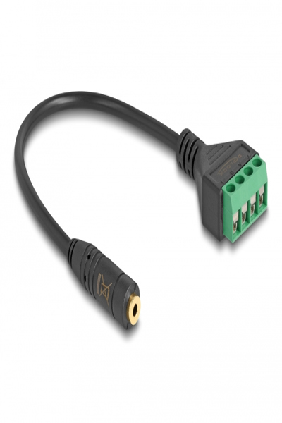 Delock Audio adapter - 2.5 mm 4-pin stereo jack female to 4 pin terminal block - 66294