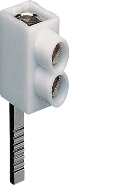 Borne à broches Hager KF81A blanche 25 mm 16 mm