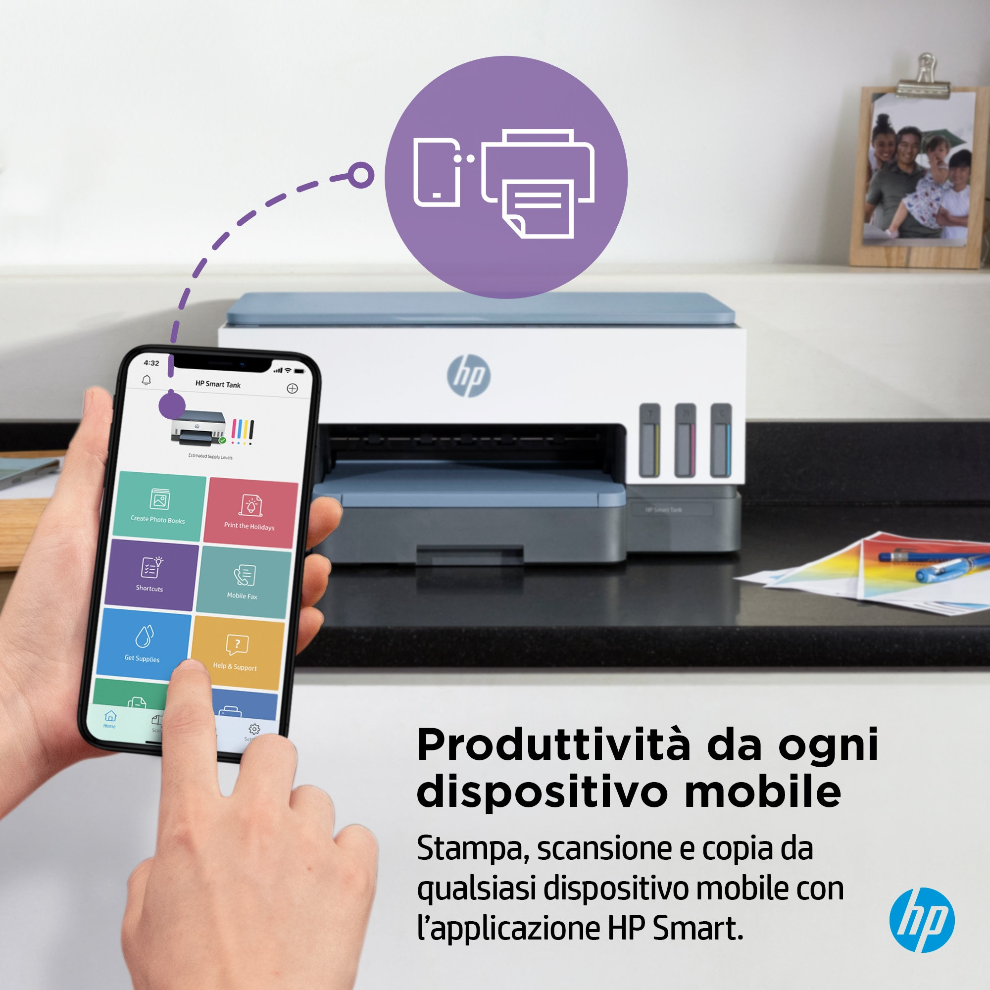 HP Printer Smart Tank 7006 All-in-One - Inkjet - Colored - 28B55A#BHC