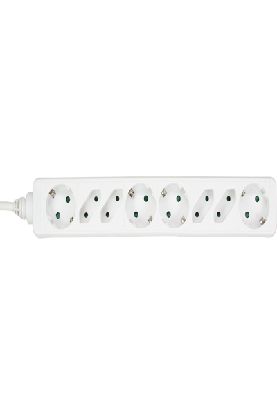 Bloc multiprises InLine - 8 prises - 4x CEE7/3 + 4x Euro CEE 7/16 - blanc - 1,5 m