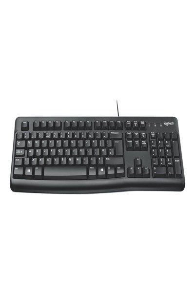 Logitech K120 Corded Keyboard - Full-size (100%) - Wired - USB - Membrane - QWERTY - Black - 920-002492