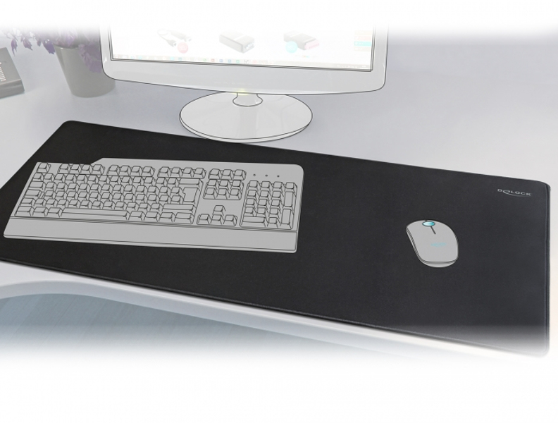 Delock Keyboard and Mouse Pad - Gaming - Black (12027) - 12027