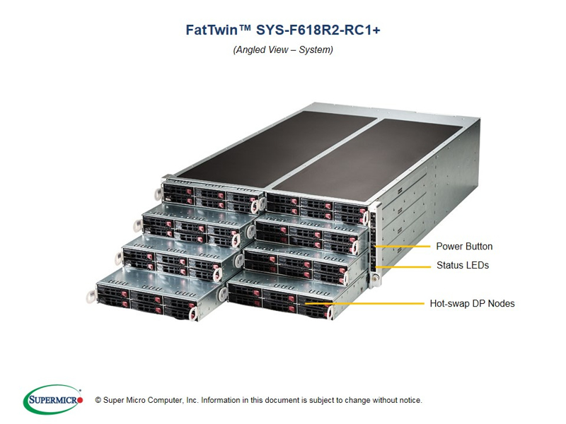 Supermicro SuperServer F618R2-RC1+ - Intel® C612 - SYS-F618R2-RC1+