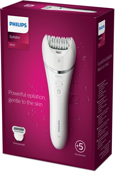 Philips Wet Dry Epilator 70400RPM 32 Discs - BRE710/00