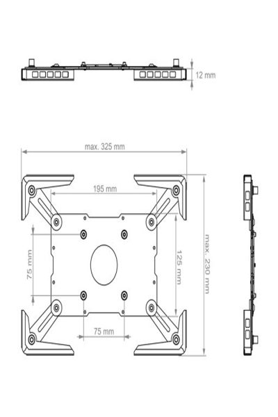 Hagor 8799 9.7-12.9in Monitor Mount Black