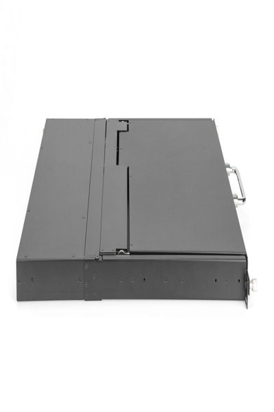 DIGITUS Modulär HD LCD KVM-konsol med 17" TFT, 8-portars HDMI KVM-anslutning, pekplatta, amerikanskt tangentbordslayout - DS-72220-6US