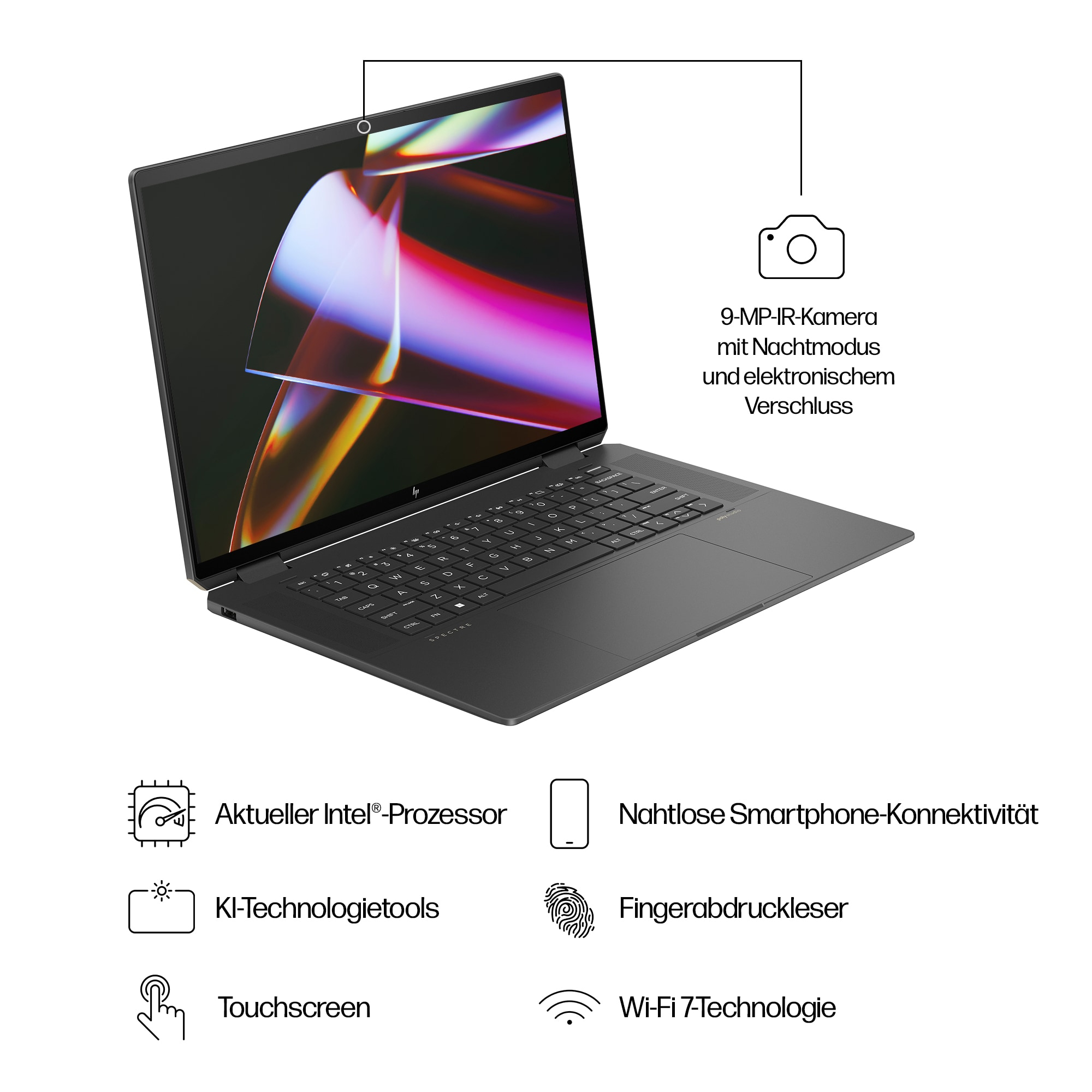 HP Spectre x360 16-aa0176ng 16" Notebook - Core Ultra 7 - 9W1V6EA#ABD
