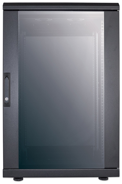 Baie réseau Intellinet 19" - Autonome - 16U - 600 x 600 mm (largeur x profondeur) - Noire - À monter soi-même - Charge maximale : 1 500 kg - Serrure multipoints - Une serrure par panneau latéral - Profondeur utile : 123 à 373 mm - Indice de protection IP20 - Rack - Acier - Rack autoportant - 16U - 1 500 kg - Serrure à clé