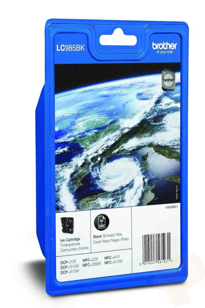 Brother LC985BK - Svart - original - LC985BKBPDR