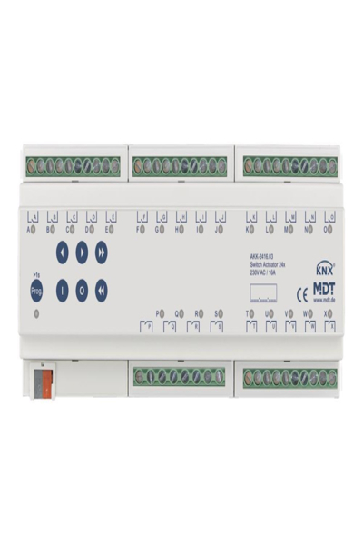 MDT AKK-2416.03 actionneur de commutation 24 voies 12TE REG 16A 230VAC