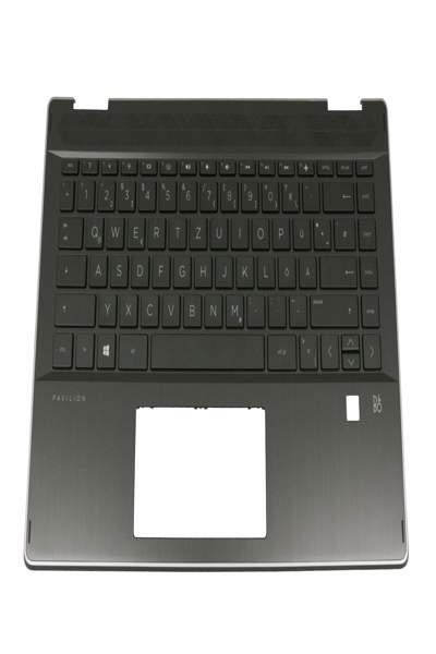 Clavier HP L53797-041 avec boîtier supérieur DE noir rétroéclairé