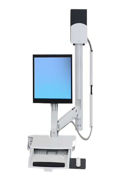 Ergotron StyleView - Support multimédia - 14,5 kg - 75 x 75, 100 x 100 mm - 61 cm (24") - Blanc - Aluminium - Plastique