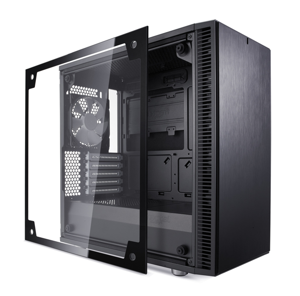 Fractal Define Mini C TG - Mini-Tower PC Black - ITX, Mini-ATX - FD-CA-DEF-MINI-C-BK-TG