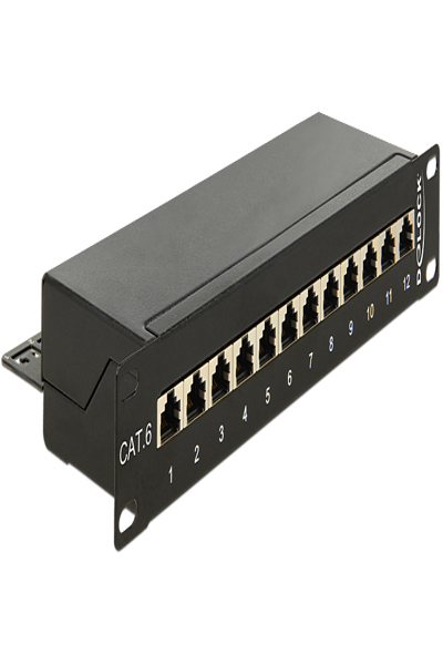Delock Patchpanel - CAT 6 - RJ-45 X 12 - 43297