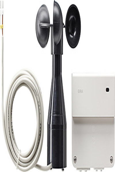 GIRA 091300 - Vitesse du vent - 3,3 - 24,5 m/s - 50 m - Noir, Blanc - Acrylonitrile butadiène styrène (ABS) - IP55
