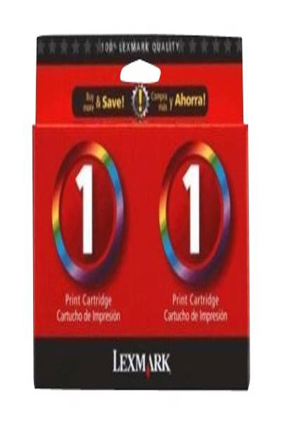 Lexmark Twin-Pack #1 Print Cartridges - Black - Pigment-based ink - Multi pack