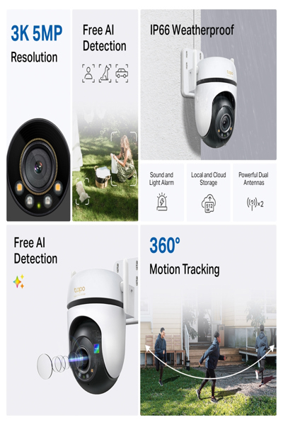 TP-LINK Tapo C530WS Pan/Tilt Security Wi-Fi Cam - Network Camera - TAPO C530WS