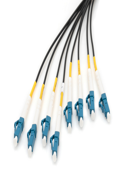DIGITUS Pre-assembled Fiberglass Universal Breakout Cable, Single Mode OS2, 8 Fibers, LC/UPC - LC/UPC - DK-2A338U050BK-BBB