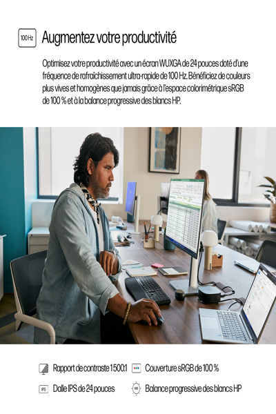 HP Series 5 Pro WUXGA Monitor: 24-inch (524pn) Flat Screen - 9D9A7E9#ABB