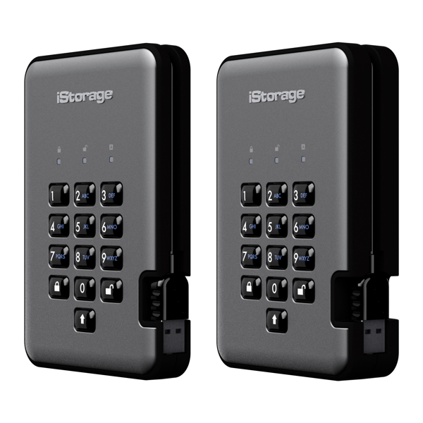iStorage diskAshur Pro2 SSD 1TB - USB3.0 - 2.5" - IS-DAP2-256-SSD-1000-C-G