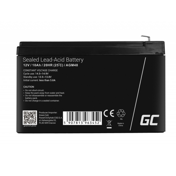 AGM48 UPS battery Sealed lead acid (VRLA) 12 V 10 Ah - AGM48