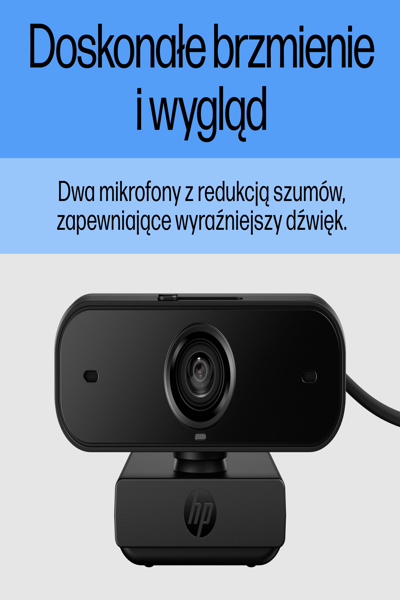 HP 430 FHD Webcam: 2MP, 1920x1080, 60fps, 85° FOV, USB