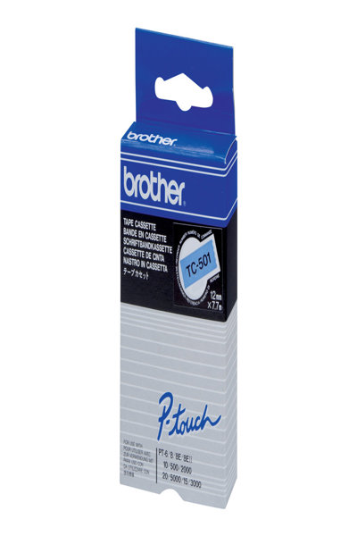 Brother Black, blue - Roll (1.2cm x 7.7m) 1 pcs. printer tape - TC501
