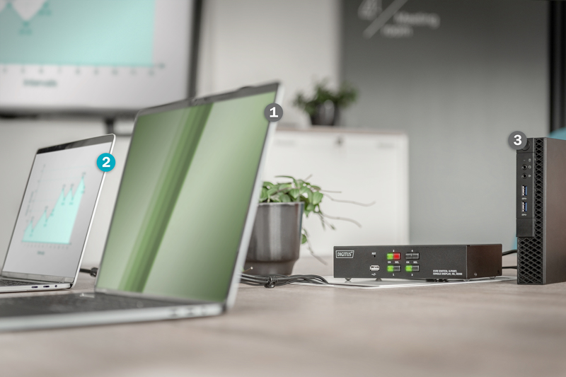 DIGITUS 2-portars HDMI KVM 4K - DS-12880