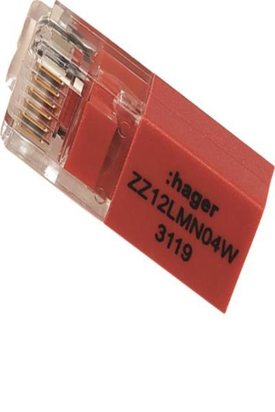 Hager ZZ12LMN04WRJ12: 120 Ohm Termination Resistor for LMN (Local Management Network)-Module