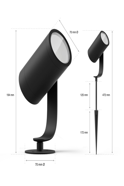 Philips Hue Lily 1741430P7 Smart LED Spotlight - 915005629701