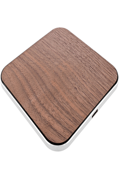 Chargeur rapide sans fil InLine Qi Woodcharge - 5/7,5/10 W/15 W - USB-C - sans logo