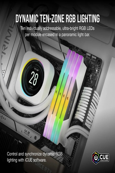Corsair Vengeance RGB CMH64GX5M2B6400C32W - 64 GB - 2 x 32 GB - DDR5 - 4800 MHz - 288-pin DIMM - CMH64GX5M2B6400C32W