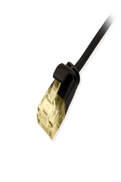 Equip Cat6A Slim U/UTP Patch Cable 2xRJ45 Black LSZH
