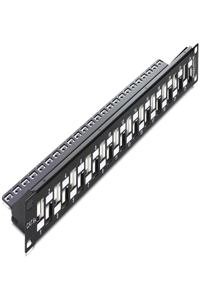 Panneau de brassage Delock - noir - 1U