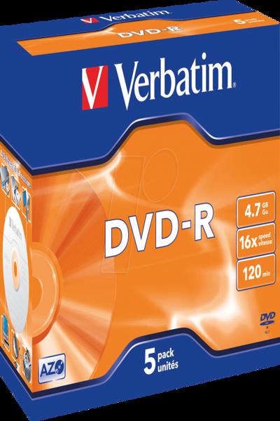 Verbatim 5 x DVD-R - 4.7 GB 16x - 43519