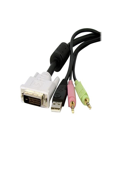 StarTech.com DVID4N1USB15 4-in-1 USB Dual Link KVM Cable - DVID4N1USB15