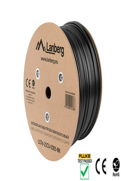 Lanberg LCF6-21CU-0305-BK - 305 m - Cat6 - F/UTP (FTP)
