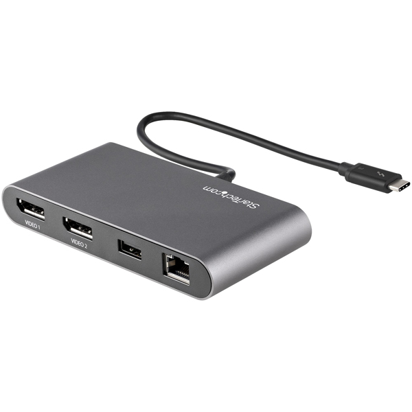StarTech Thunderbolt 3 Mini dokkingstasjon med dobbel skjerm TB3DKM2DPL - TB3DKM2DPL