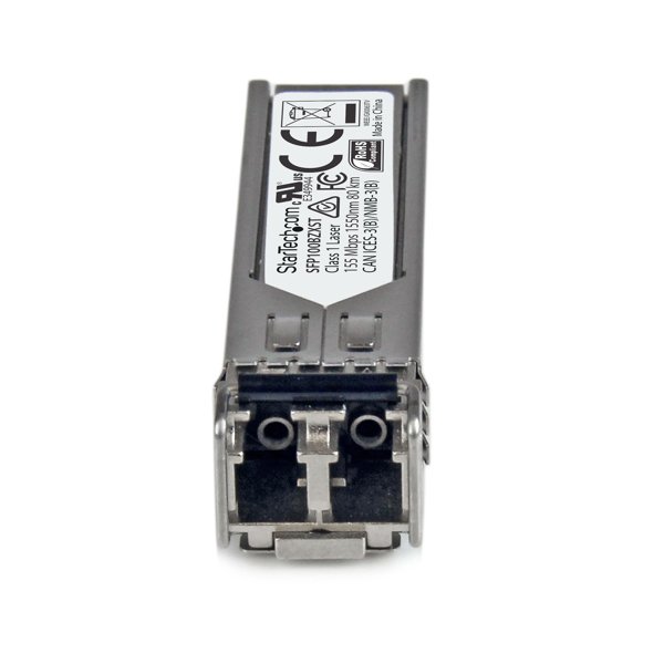 StarTech.com MSA Uncoded SFP Module - 100BASE-ZX - 100MbE Single Mode Fiber (SMF) Optic Transceiver - 100Mb Ethernet SFP - LC 80km - 1550nm - DDM - Fiber optic - 155 Mbit/s - SFP - LC - ZX - 80000 m - SFP100BZXST
