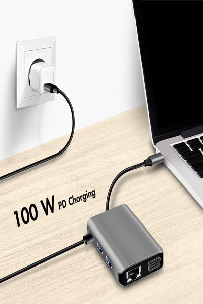 LogiLink USB-C dockningsstation 7-portar - UA0410