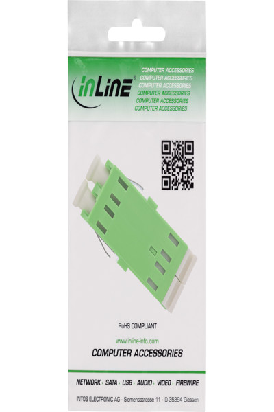 InLine Fiber optic coupler - duplex LC/LC - singlemode - green - ceramic sleeve - 89989P