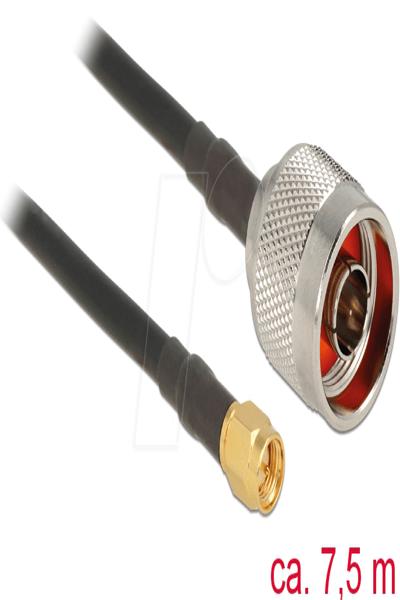 Delock RF cable - N connector plug to SMA plug - 89419