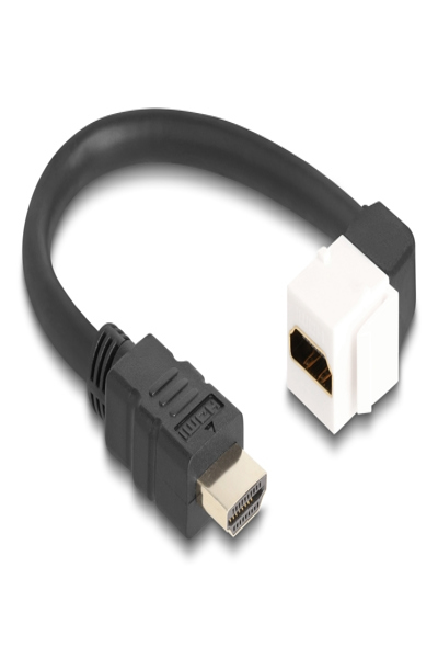 Delock HDMI cable - HDMI male to HDMI female angled, keystone - 86974