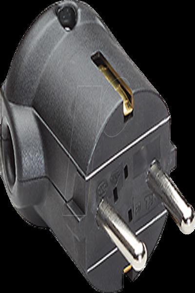 Bachmann Angled Earthed Plug Black - 911175
