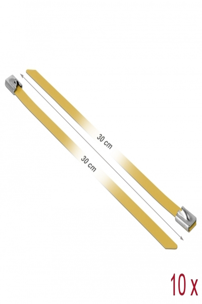 Serre-câbles Delock - 30 cm - jaune (lot de 10)