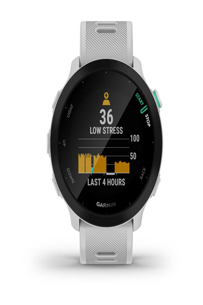 Garmin Forerunner 55 - White - sport watch with band