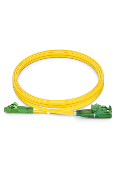 EQUIP PATCH CABLE E2000/APC TO LC/APC SM DUPLEX OS2 YELLOW 5 M
