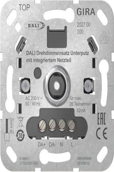 GIRA DALI Rotary Dimmer Insert UP Power Supply 202700